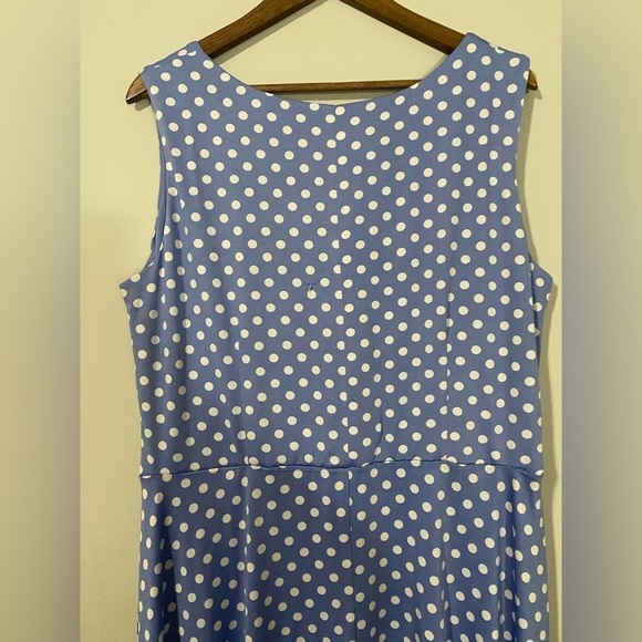 Perceptions - Blue and White Polka Dots Dress - Picture 6 of 12